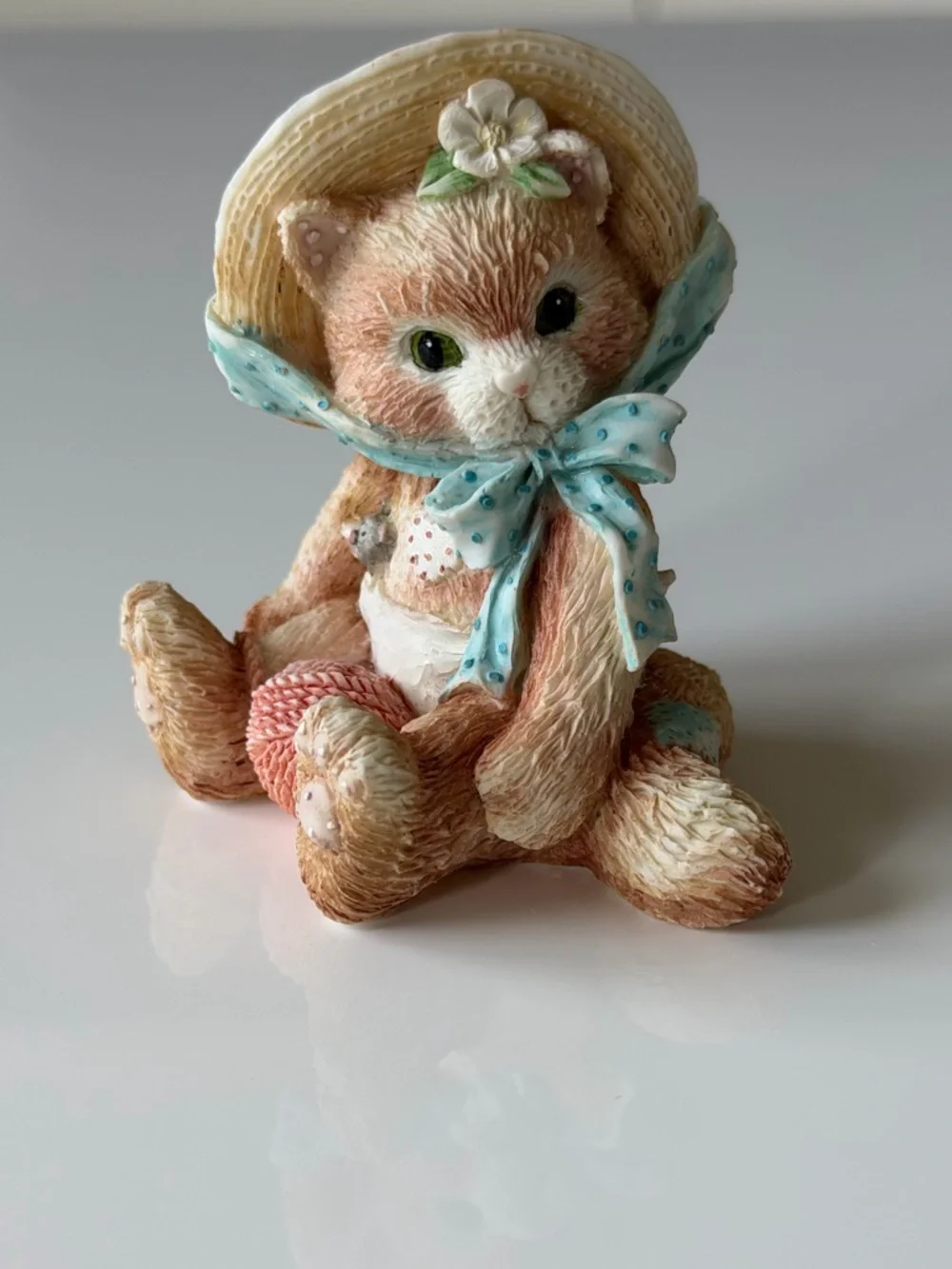 Vintage Enesco Kittens “I’m All For You” 1992 - Cute Cat Figurine in Hat